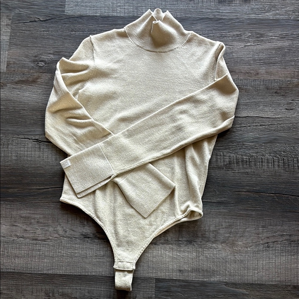 Athleta Cream Turtleneck Sweater